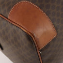 CELINE Macadam Canvas Boston Bag PVC Leather Brown Gold Auth 182193A-16