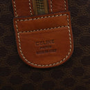 CELINE Macadam Canvas Boston Bag PVC Leather Brown Gold Auth 182193A-17