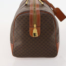 CELINE Macadam Canvas Boston Bag PVC Leather Brown Gold Auth 182193A-4