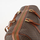 CELINE Macadam Canvas Boston Bag PVC Leather Brown Gold Auth 182193A-6