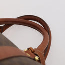 CELINE Macadam Canvas Boston Bag PVC Leather Brown Gold Auth 182193A-8
