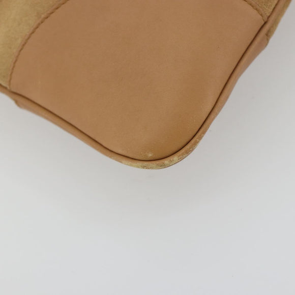 GUCCI Jackie Shoulder Bag Suede Beige Silver 001 4075 Auth 182195