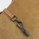 GUCCI Jackie Shoulder Bag Suede Beige Silver 001 4075 Auth 182195-16