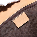 GUCCI Jackie Shoulder Bag Suede Beige Silver 001 4075 Auth 182195-17