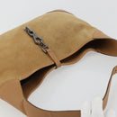 GUCCI Jackie Shoulder Bag Suede Beige Silver 001 4075 Auth 182195-6