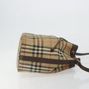 Burberrys Nova Check Purse Shoulder Bag Canvas Beige Gold Auth 182196-4