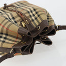 Burberrys Nova Check Purse Shoulder Bag Canvas Beige Gold Auth 182196-6