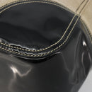 PRADA Plastic Chain Tote Bag Canvas Beige Silver Auth 182198-10