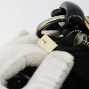PRADA Plastic Chain Tote Bag Canvas Beige Silver Auth 182198-21