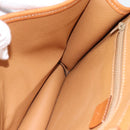 CELINE Macadam Canvas Shoulder Bag PVC Leather Brown Gold Auth 182200A-19