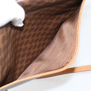 CELINE Macadam Canvas Shoulder Bag PVC Leather Brown Gold Auth 182200A-22