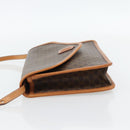 CELINE Macadam Canvas Shoulder Bag PVC Leather Brown Gold Auth 182200A-3