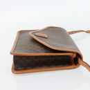 CELINE Macadam Canvas Shoulder Bag PVC Leather Brown Gold Auth 182200A-4