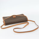 CELINE Macadam Canvas Shoulder Bag PVC Leather Brown Gold Auth 182200A-7