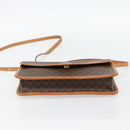 CELINE Macadam Canvas Shoulder Bag PVC Leather Brown Gold Auth 182200A-5