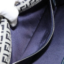 FENDI Zucchino Canvas Umhängetasche Navy Silber Auth 182201V-23