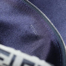 FENDI Zucchino Canvas Umhängetasche Navy Silber Auth 182201V-26