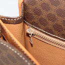 CELINE Macadam Canvas Shoulder Bag PVC Leather Brown Gold Auth 182202A-22