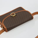 CELINE Macadam Canvas Shoulder Bag PVC Leather Brown Gold Auth 182202A-6
