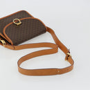 CELINE Macadam Canvas Shoulder Bag PVC Leather Brown Gold Auth 182202A-7