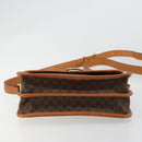 CELINE Macadam Canvas Shoulder Bag PVC Leather Brown Gold Auth 182202A-5