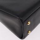 GIVENCHY Hand Bag Leather Black Gold Auth 182204A-15