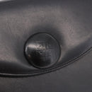 GIVENCHY Hand Bag Leather Black Gold Auth 182204A-17