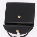 GIVENCHY Hand Bag Leather Black Gold Auth 182204A-10