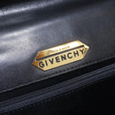 GIVENCHY Hand Bag Leather Black Gold Auth 182204A-11