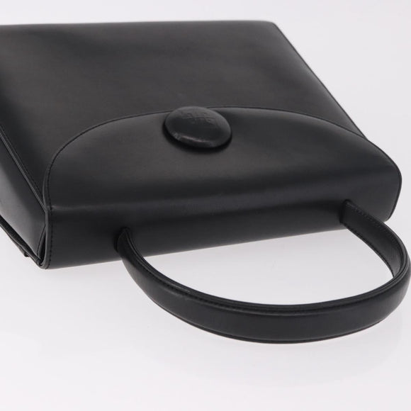 GIVENCHY Hand Bag Leather Black Gold Auth 182204A