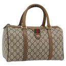 GUCCI GG Supreme Web Sherry Line Hand Bag PVC Beige Gold 39 02 007 Auth 182206-1