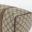 GUCCI GG Supreme Web Sherry Line Hand Bag PVC Beige Gold 39 02 007 Auth 182206-9