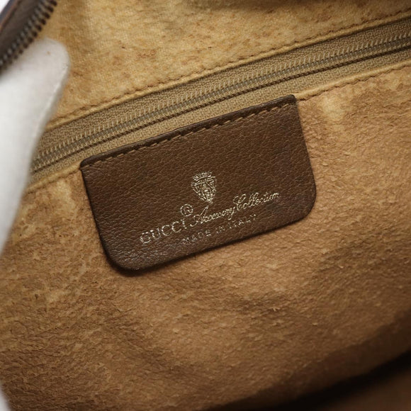 GUCCI GG Supreme Web Sherry Line Hand Bag PVC Beige Gold 39 02 007 Auth 182206
