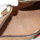 GUCCI GG Supreme Web Sherry Line Hand Bag PVC Beige Gold 39 02 007 Auth 182206-11