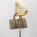GUCCI GG Supreme Web Sherry Line Hand Bag PVC Beige Gold 39 02 007 Auth 182206-22
