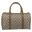 GUCCI GG Supreme Web Sherry Line Hand Bag PVC Beige Gold 39 02 007 Auth 182206-2