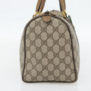 GUCCI GG Supreme Web Sherry Line Hand Bag PVC Beige Gold 39 02 007 Auth 182206-4