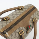 GUCCI GG Supreme Web Sherry Line Hand Bag PVC Beige Gold 39 02 007 Auth 182206-6