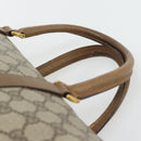 GUCCI GG Supreme Web Sherry Line Hand Bag PVC Beige Gold 39 02 007 Auth 182206-8
