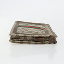 GUCCI GG Supreme Web Sherry Line Clutch Bag PVC Beige Gold Auth 182207-3