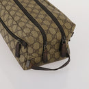 GUCCI GG Supreme Clutch Bag PVC 2 Set Beige Auth 182208-14
