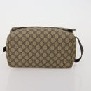 GUCCI GG Supreme Clutch Bag PVC 2 Set Beige Auth 182208-16
