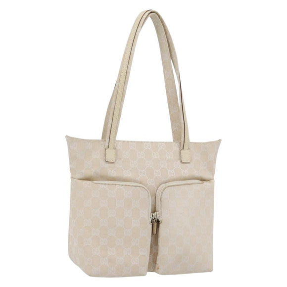 GUCCI GG Canvas Tote Bag Ivory 002 1076 2684 Auth 182212