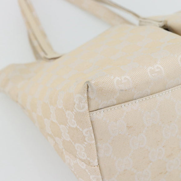 GUCCI GG Canvas Tote Bag Ivory 002 1076 2684 Auth 182212