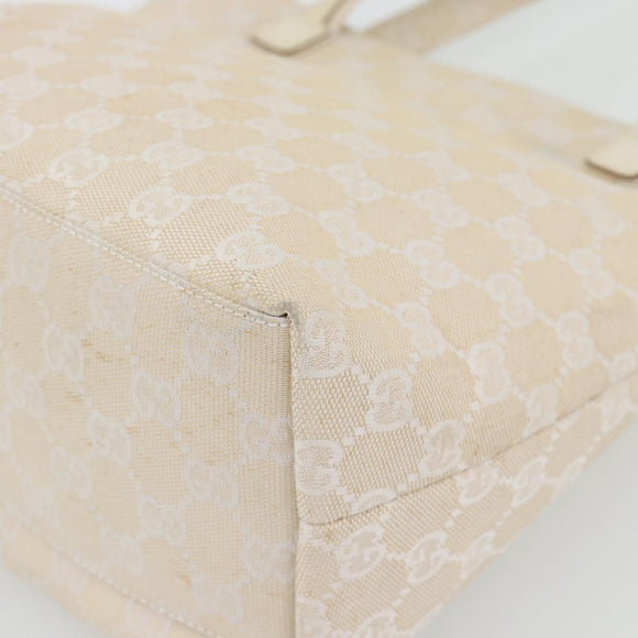 GUCCI GG Canvas Tote Bag Ivory 002 1076 2684 Auth 182212