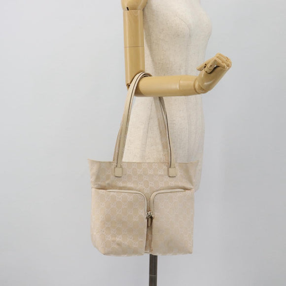 GUCCI GG Canvas Tote Bag Ivory 002 1076 2684 Auth 182212