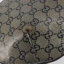 GUCCI GG Crystal Schoudertas Gecoat Canvas Zwart Goud 181092 Auth 182213-8