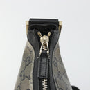 GUCCI GG Crystal Schoudertas Gecoat Canvas Zwart Goud 181092 Auth 182213-10