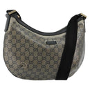 GUCCI GG Crystal Schoudertas Gecoat Canvas Zwart Goud 181092 Auth 182213-1