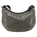 GUCCI GG Crystal Schoudertas Gecoat Canvas Zwart Goud 181092 Auth 182213-2